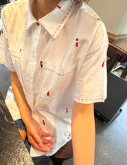 Summer Fun Embroidered Shirt