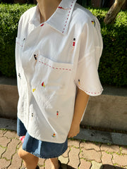 Summer Fun Embroidered Shirt