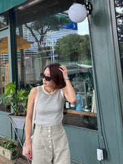 Ribbed Stripe Tank