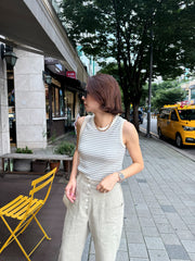 Ribbed Stripe Tank