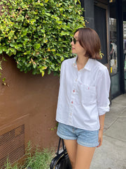 Floral Stitch Accent Shirt