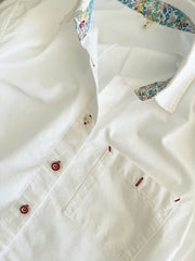 Floral Stitch Accent Shirt