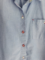 Floral Stitch Accent Shirt