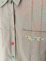 Checkered Embroidery Shirt