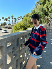 Striped Rugby Knit Top