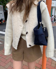 Shearling Toggle Vest